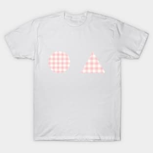 Pink Gingham Shapes T-Shirt